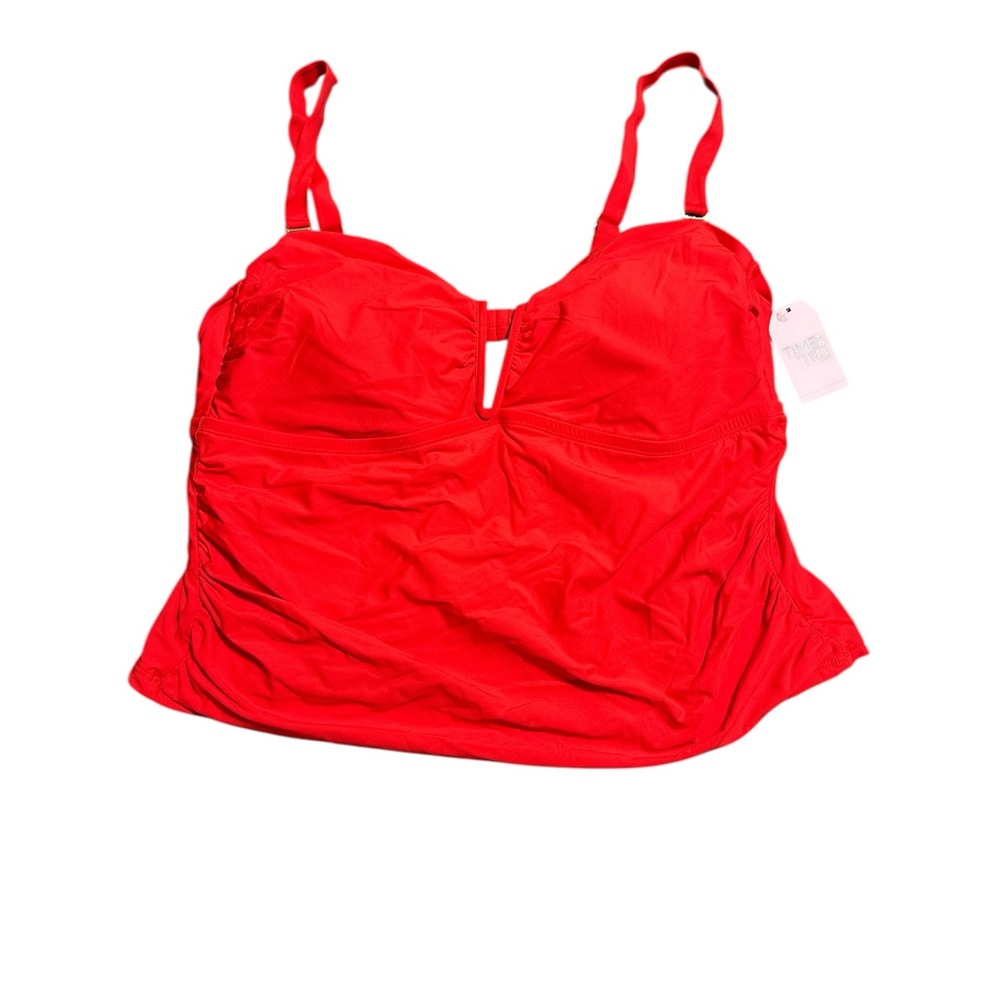 Time and Tru Red Tankini Top